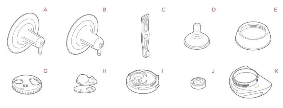 Diagrama de piezas A-K