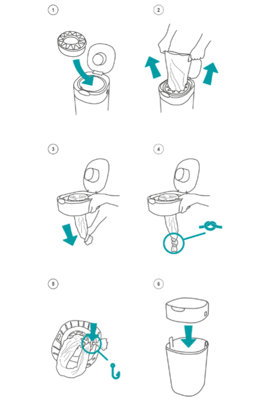 Repuestos ecológicos para contenedor de pañales Twist & Click